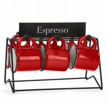 Load image into Gallery viewer, Espresso Cups Set With Rack (AS-IS) (Missing 1 Cup)
