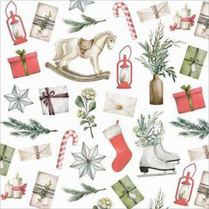 Assortiment de 20 serviettes de table des Fêtes (9 modèles)