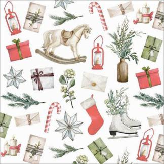 Assortiment de 20 serviettes de table des Fêtes (9 modèles)