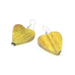 Wooden Heart Earrings (2 Colours)