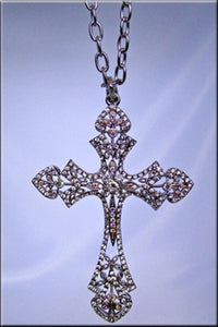 Dramatic Long Cross Necklace (2 Colours)