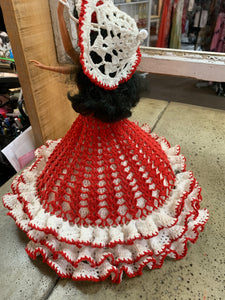 Vintage Doll with Crochet Dress