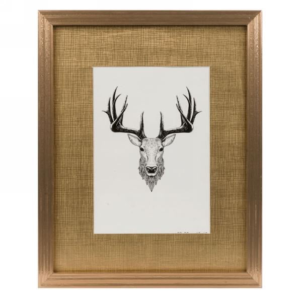 Golden Deer Picture Frame