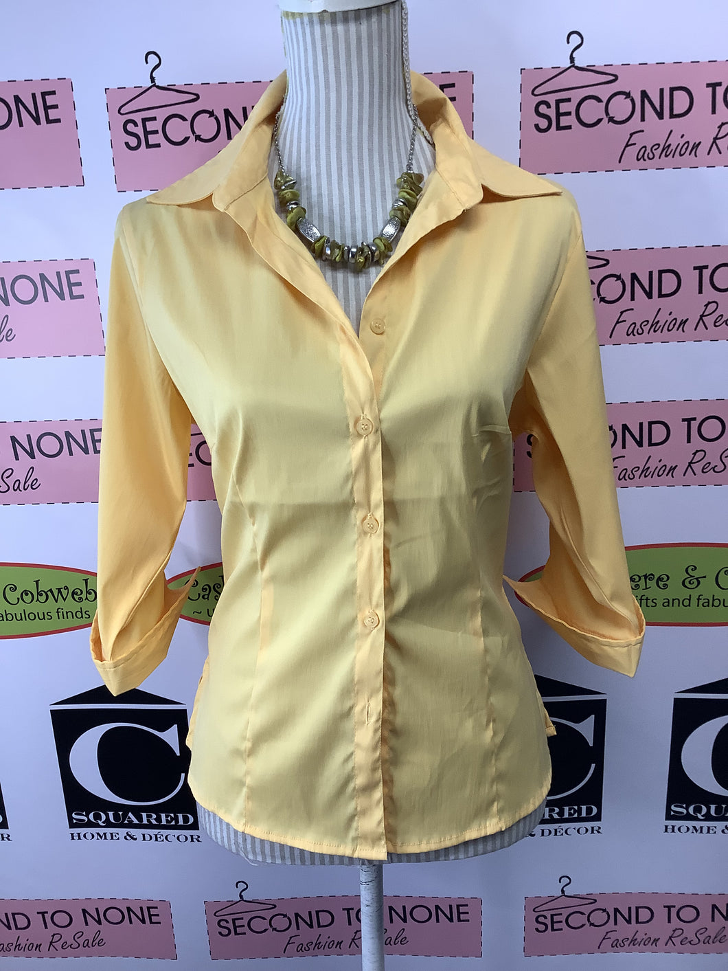 Butter-Colored Stretch Shirt (Size L)