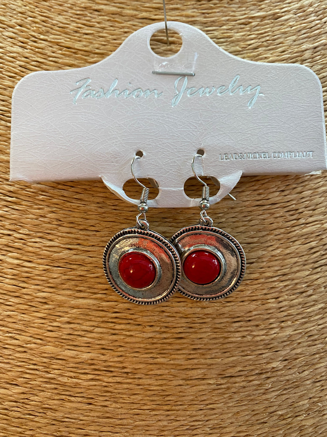 Red Eye Pendant Earrings (Only 1 Pair Left!)