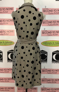 Lavena Herringbone Polka Dot Dress (Size S)
