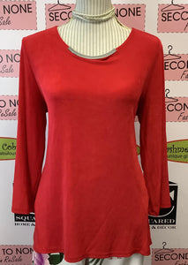 Sleek Red Top (Size 1X)