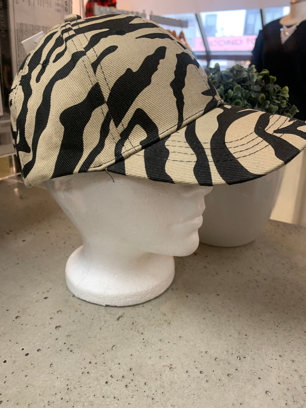 Zebra Print Baseball Hat