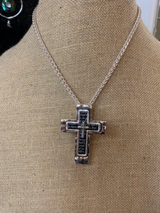 Graffiti-Look Cross Necklace (Only 1 Left!)