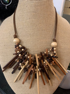 Dramatic Wooden Necklace (Only 1 Left!)
