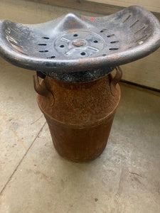 Antique Milk Can Tractor Seat