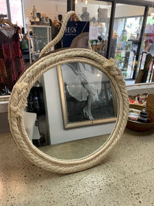 Round Mirror with Rope