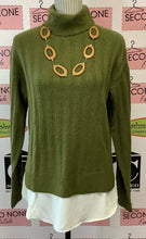 Load image into Gallery viewer, RW &amp; Co Olive Sweater (Size M)
