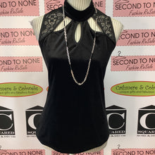 Load image into Gallery viewer, Cleo Velvet &amp; Lace Keyhole Tank (Size XS)
