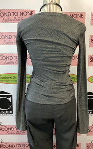 Alexander Wang Charcoal Wrap Top (Size XS)