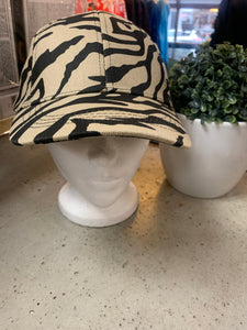 Zebra Print Baseball Hat