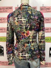 Load image into Gallery viewer, Multi-Colour Open Shoulder Zip Sweater (Size M)
