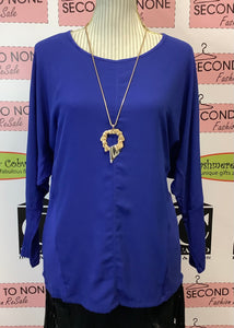 NWT Blue Batwing Top (Size S/M)