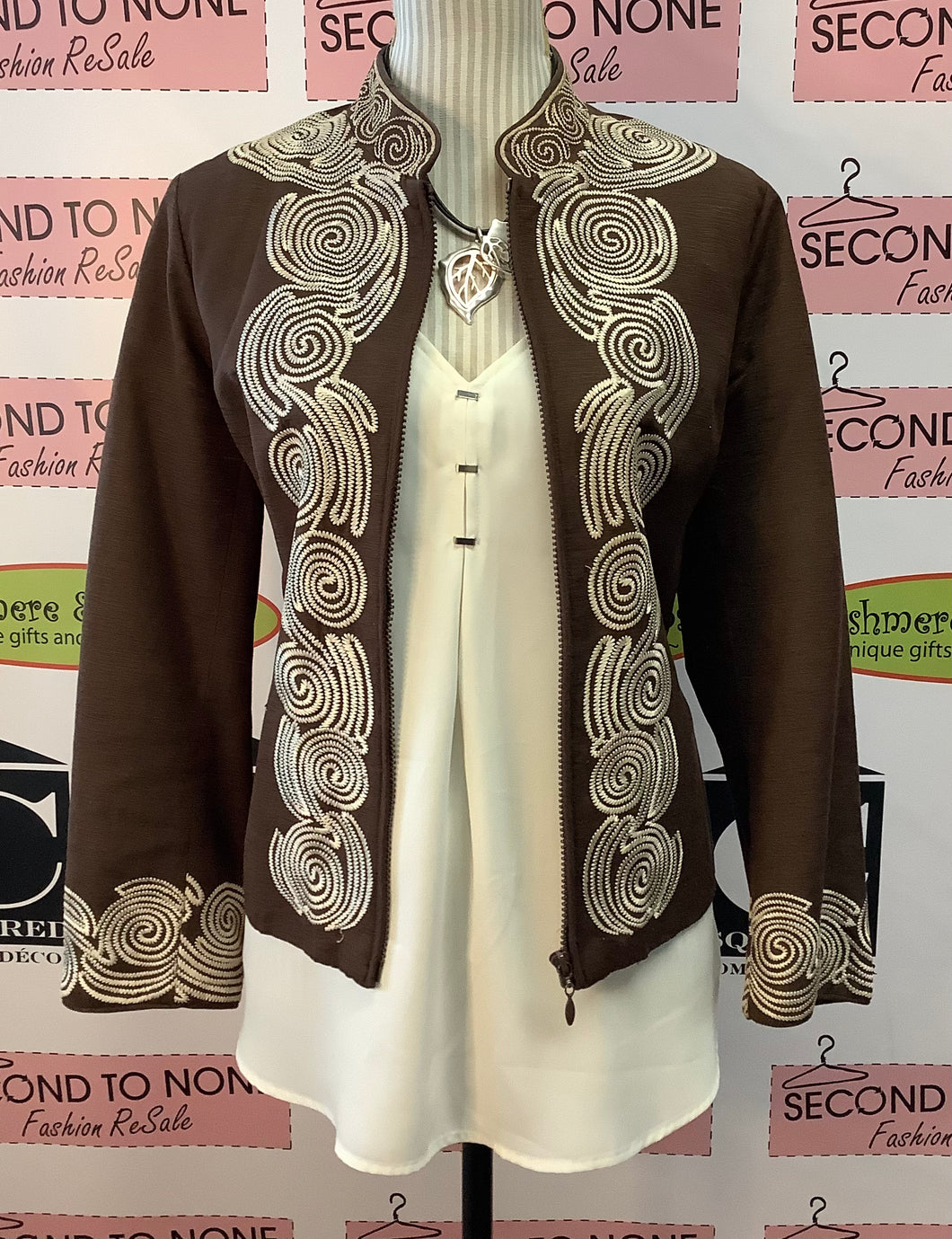 Silkland Brown Swirl Jacket (L)