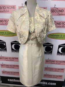 Vintage Ivory Gilani 2 Pc Dress (Size 10)