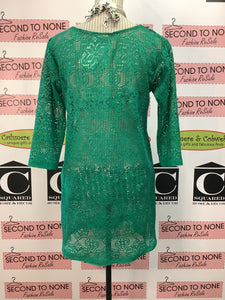 Green Lace Beach Cover (Size S/M)
