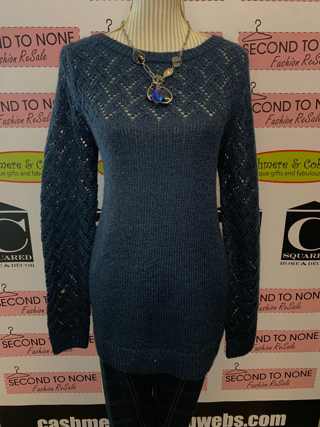 Sequin Knit Sweater (Size S)