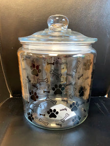 Dog Glass Treat Jar (Only 1 Left!)