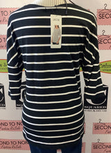Load image into Gallery viewer, NWT Jacob B/W Striped Top (Size S)
