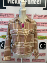 Load image into Gallery viewer, Blush &amp; Tan Cropped Plaid Jacket
