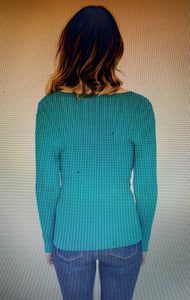 Glittery V-Neck Sweater (Only 1 L Left!)