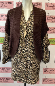 Allison Taylor Chocolat Crochet Cardigan (Taille XL)