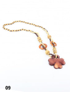 Wooden Bead Flower Necklace (Only 1 Left!)
