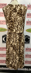 Kate Hill Brown Animal Print Dress (Size 18W)
