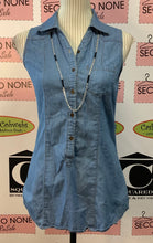 Load image into Gallery viewer, Sleeveless Soft Denim Top (S)
