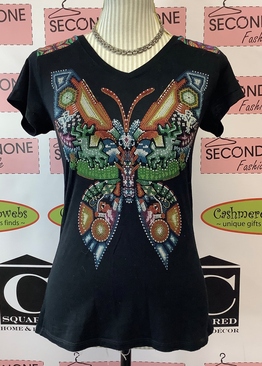 Bold Butterfly Top (Size M)