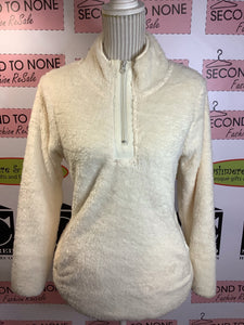 Cream Half Zip Fleece Sweater (Only 1 2XL Left!)