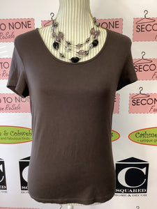 Dina Chocolate Brown Tee (Size L)