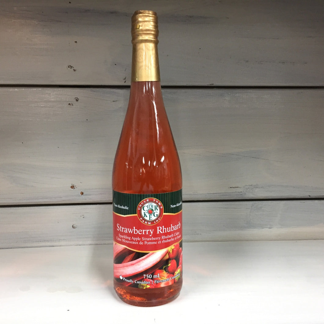 Strawberry Rhubarb Sparkling Apple Cider