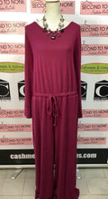 Load image into Gallery viewer, NWT Eloquii Burgundy Jumpsuit (Size 22/24)
