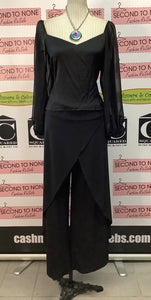 Zara Black Sheer Sleeve Top (Size XS)
