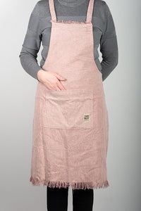 Stone Washed Apron with Fringes (2 Colours)