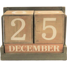 Load image into Gallery viewer, Wood &amp; Metal Desk Calendar
